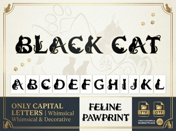 Black Cat Serif: A Whimsical Touch for Branding and Design