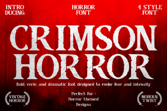 Crimson Horror Font: A Bold Statement in Horror Design