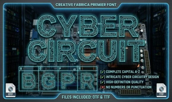 Cyber Circuit Font: A Bold Statement for Tech Enthusiasts