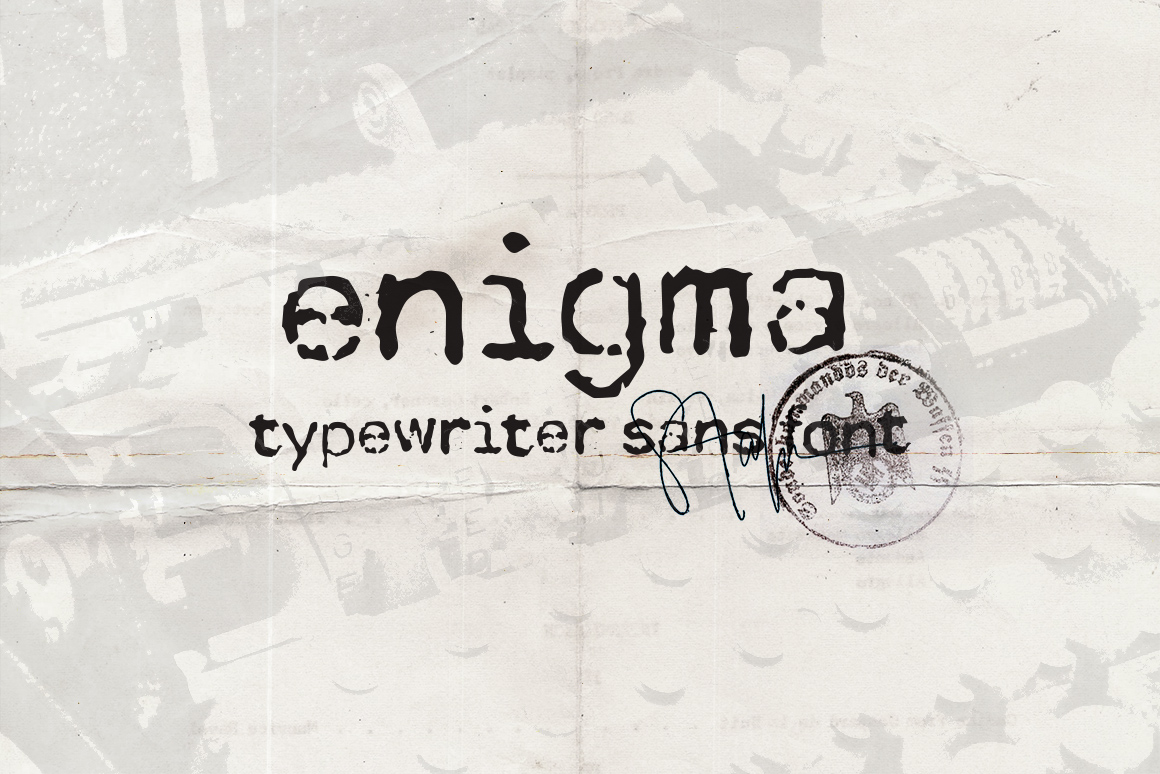 Enigma Typewriter Sans: Where Cryptographic History Meets Modern Design