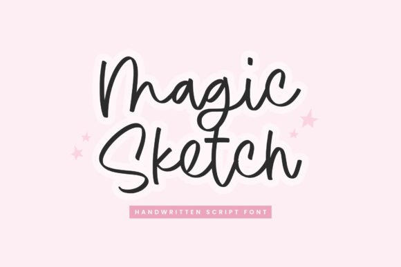 Magic Sketch: A Handwritten Script Font with Character