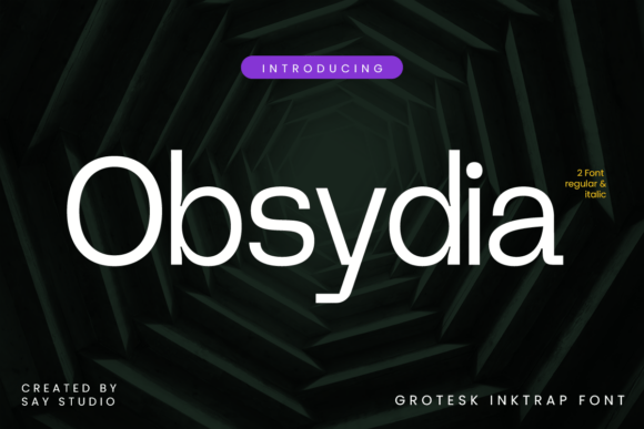 Obsydia: A Modern Typographic Powerhouse