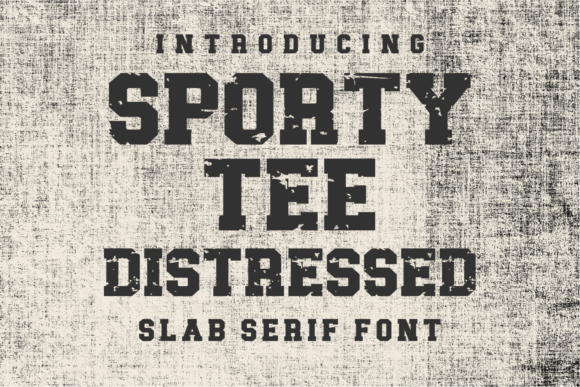 Sporty Tee Distressed: A Dynamic Font for Authentic Sport-Inspired Expression